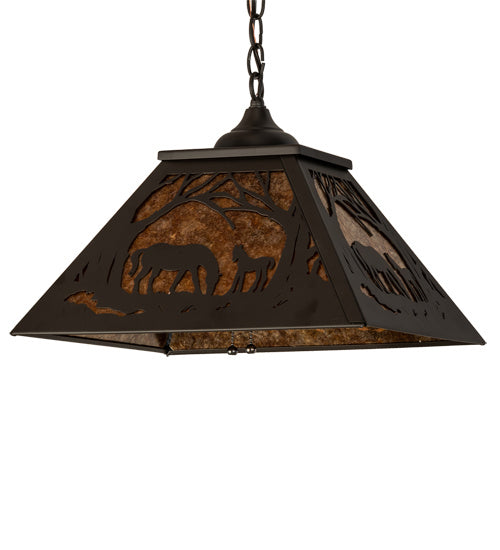 Meyda Tiffany 238406 One Light Pendant, Oil Rubbed Bronze