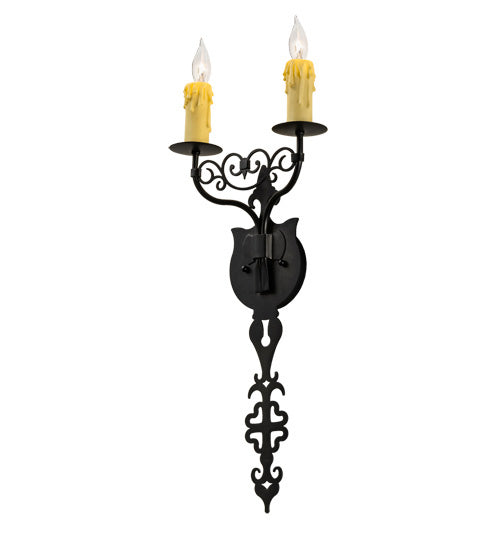 Meyda Tiffany 238570 Two Light Wall Sconce, Oxidized Steel