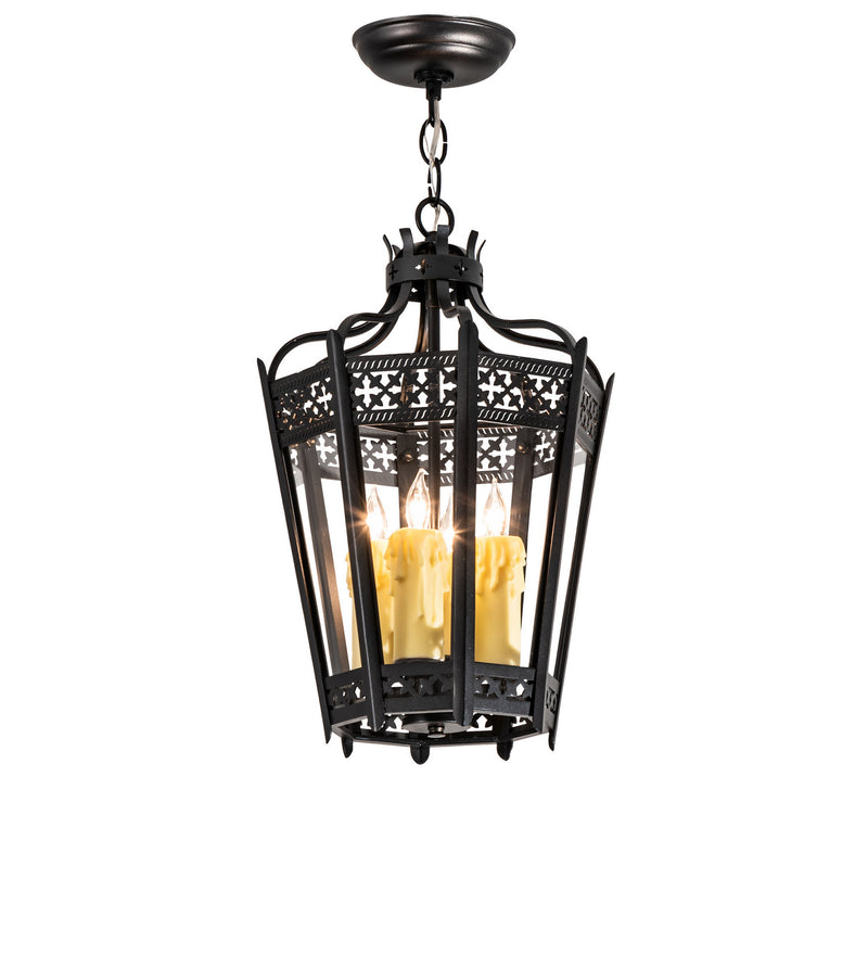 Meyda Tiffany 238571 Four Light Pendant, Oxidized Steel