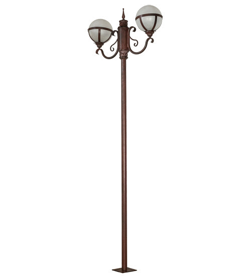 Meyda Tiffany 238671 Two Light Street Lamp, Rustic Nail