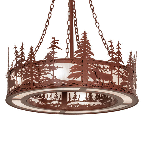 Meyda Tiffany 238683 Eight Light Pendant, Rust