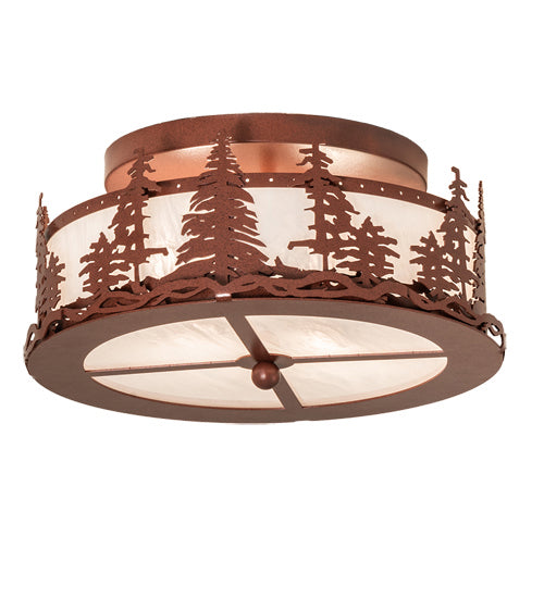 Meyda Tiffany 238688 Two Light Flushmount, Rust