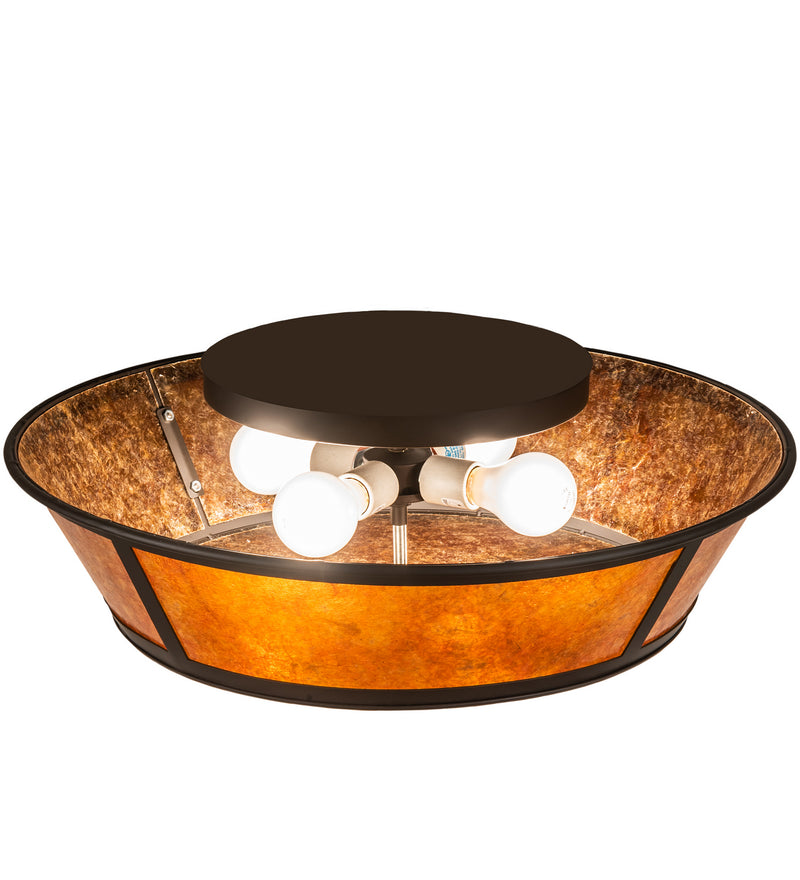 Meyda Tiffany 238879 Four Light Flushmount, Oil Rubbed Bronze
