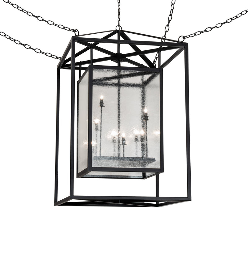 Meyda Tiffany 239864 Eight Light Pendant, Flat Black