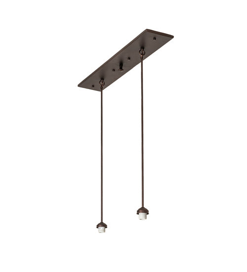 Meyda Tiffany 239868 Two Light Island Pendant Hardware, Mahogany Bronze