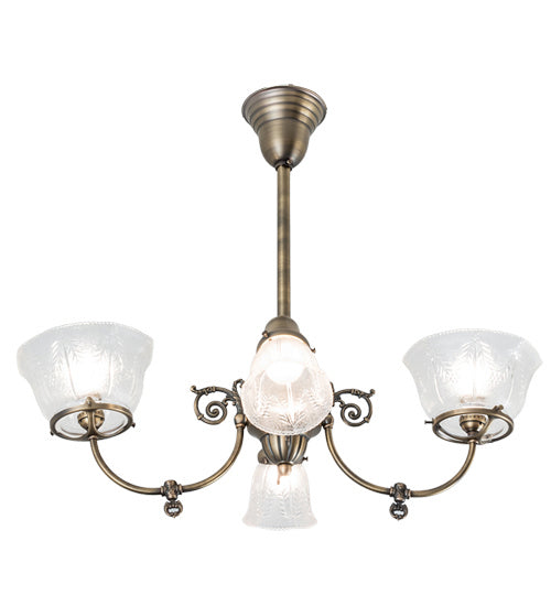 Meyda Tiffany 239972 Four Light Chandelier, Antique Brass