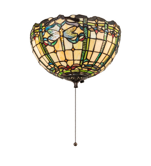 Meyda Tiffany 240007 Three Light Fan Light, Mahogany Bronze