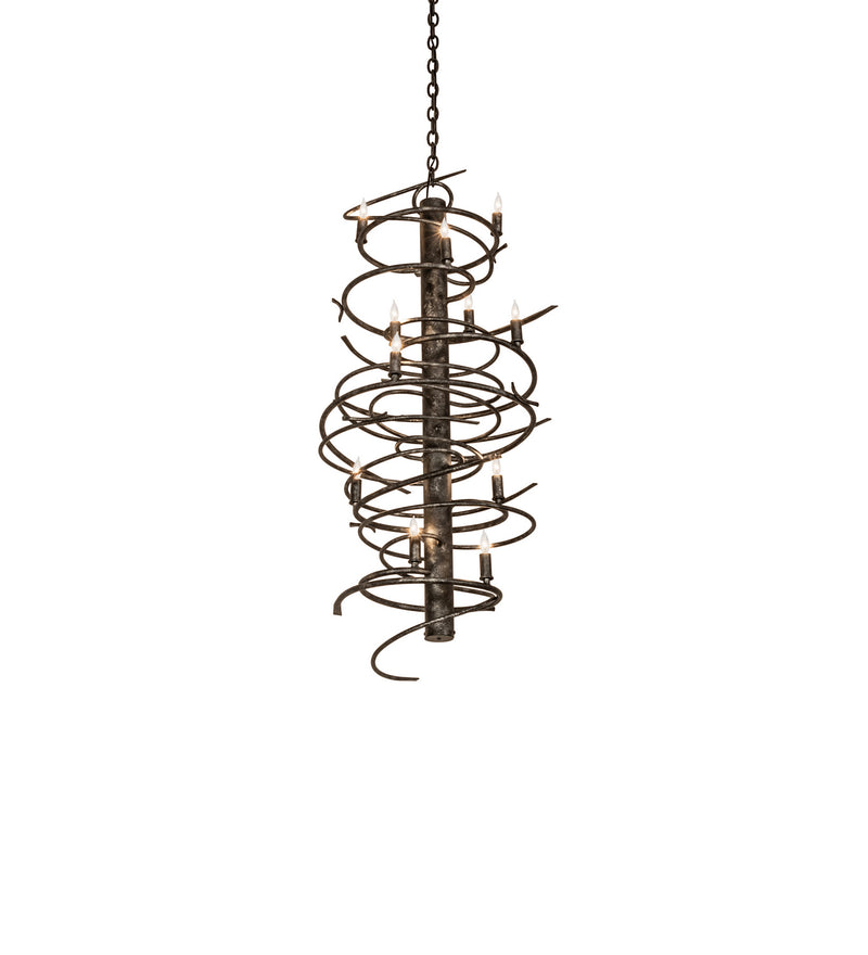 Meyda Tiffany 240052 12 Light Chandelier, Gunmetal