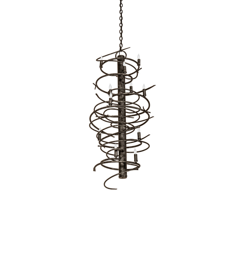 Meyda Tiffany 240052 12 Light Chandelier, Gunmetal
