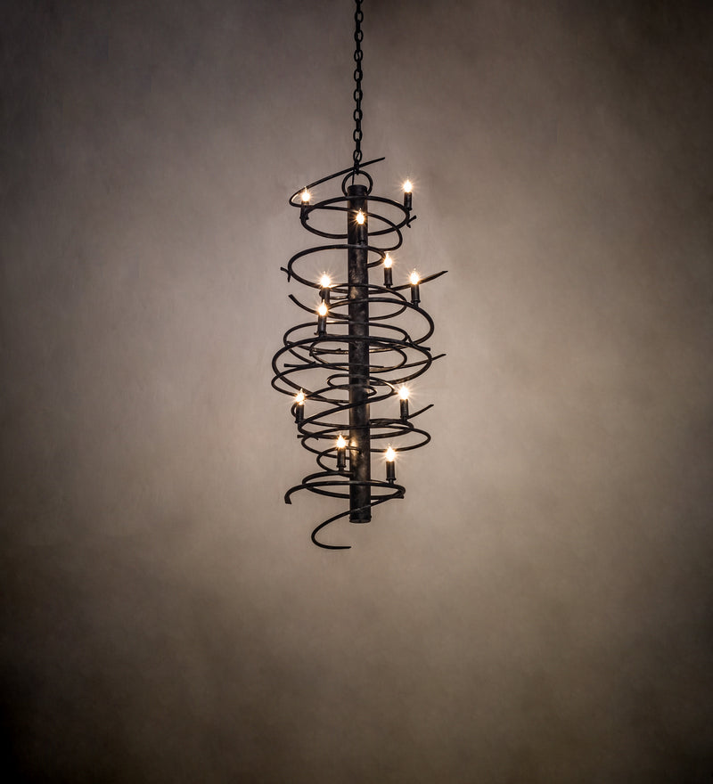 Meyda Tiffany 240052 12 Light Chandelier, Gunmetal