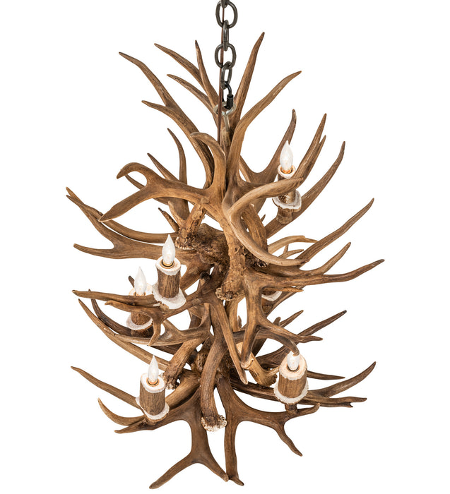 Meyda Tiffany 240289 Six Light Chandelier, Antique Copper