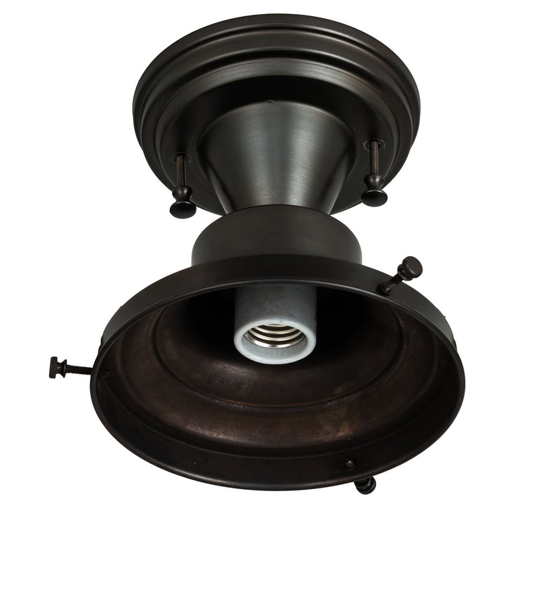 Meyda Tiffany 240368 One Light Flushmount Hardware, Black Patina