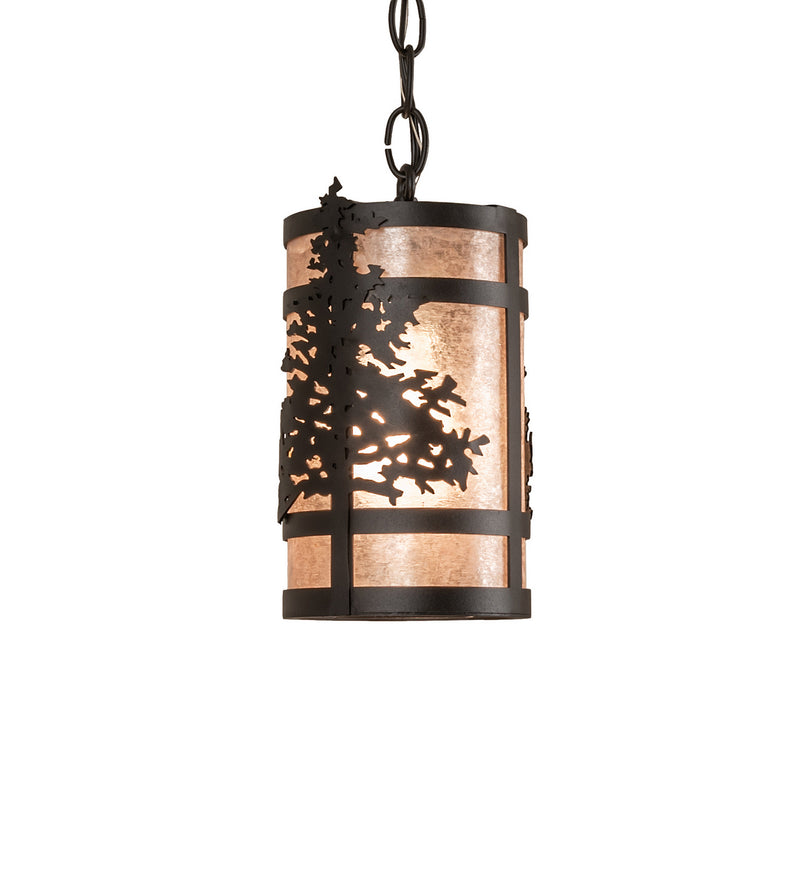 Meyda Tiffany 240371 One Light Pendant, Black Tex