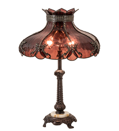 Meyda Tiffany 240466 Two Light Table Lamp, Craftsman Brown
