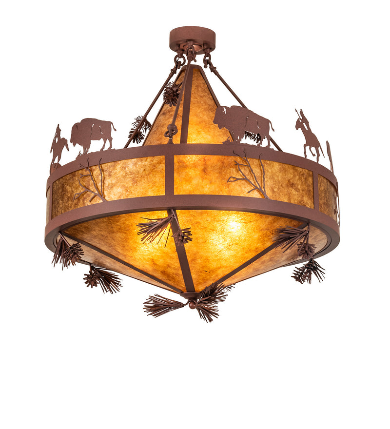 Meyda Tiffany 240499 Five Light Pendant, Rust