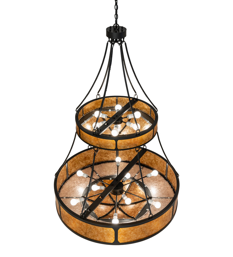 Meyda Tiffany 240509 15 Light Pendant, Wrought Iron