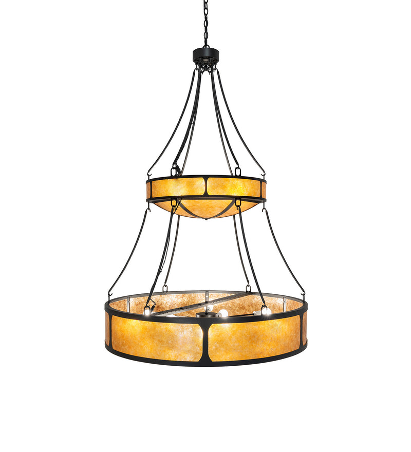 Meyda Tiffany 240509 15 Light Pendant, Wrought Iron