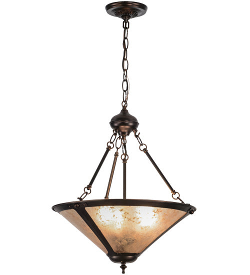 Meyda Tiffany 240708 Three Light Pendant, Mahogany Bronze