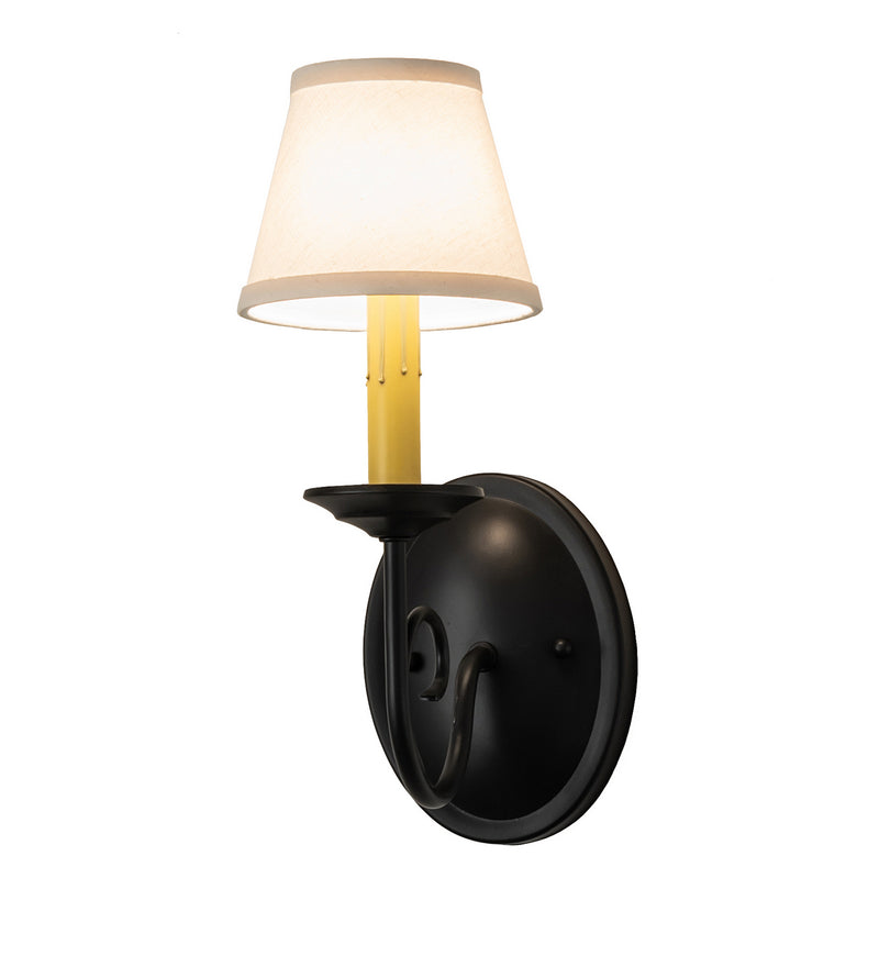 Meyda Tiffany 240912 One Light Wall Sconce, Flat Black