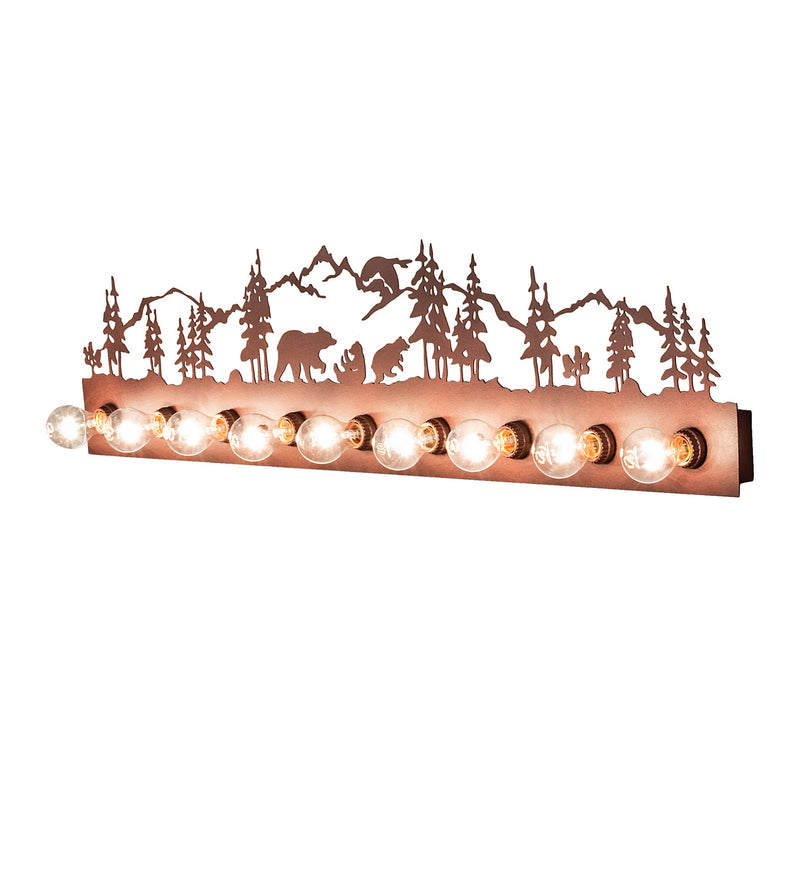 Meyda Tiffany 240970 Nine Light Vanity, Rust