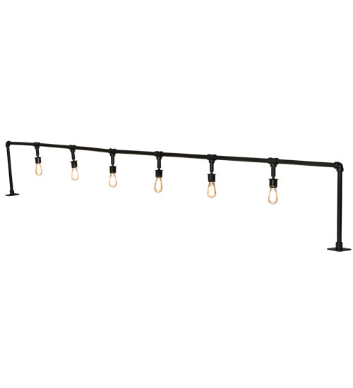 Meyda Tiffany 239546 Six Light Bar Top Lamp, Solar Black