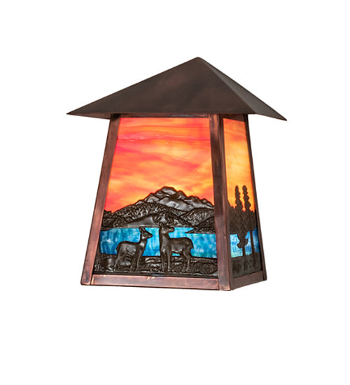 Meyda Tiffany 241115 One Light Wall Sconce, Vintage Brass/Vintage Copper