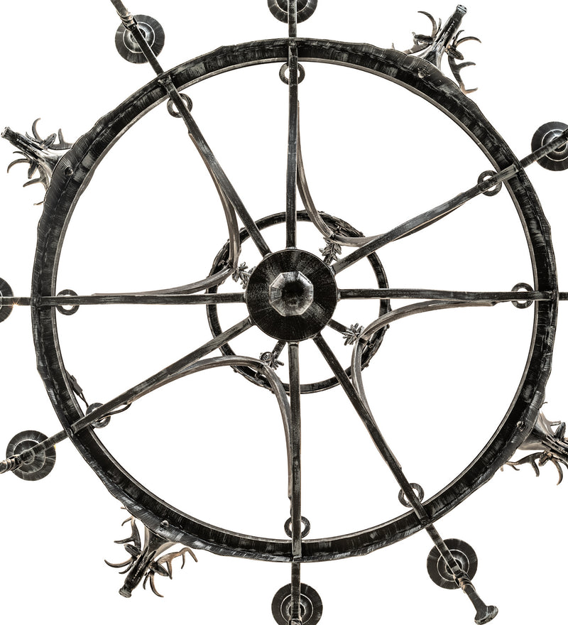 Meyda Tiffany 241339 Eight Light Chandelier, Antique Iron Gate