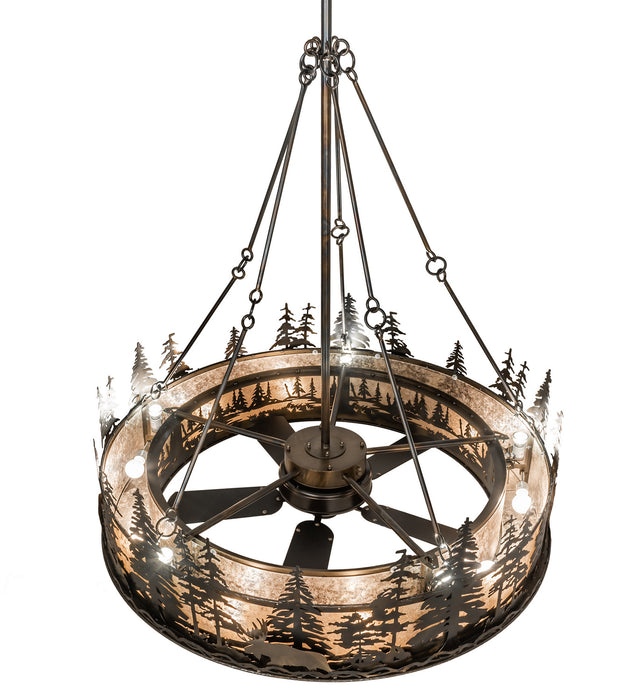 Meyda Tiffany 241416 15 Light Chandel-Air, Light Burnished Antique Copper