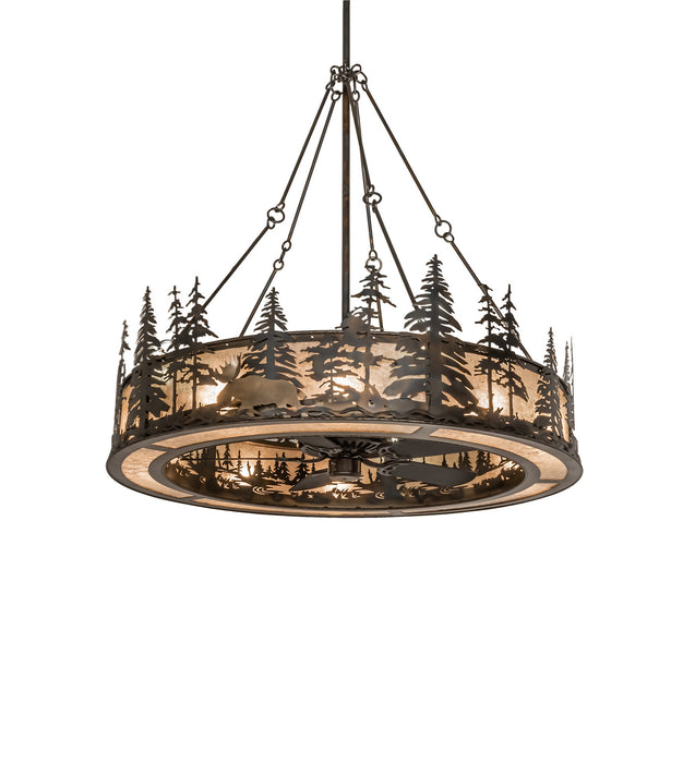 Meyda Tiffany 241416 15 Light Chandel-Air, Light Burnished Antique Copper