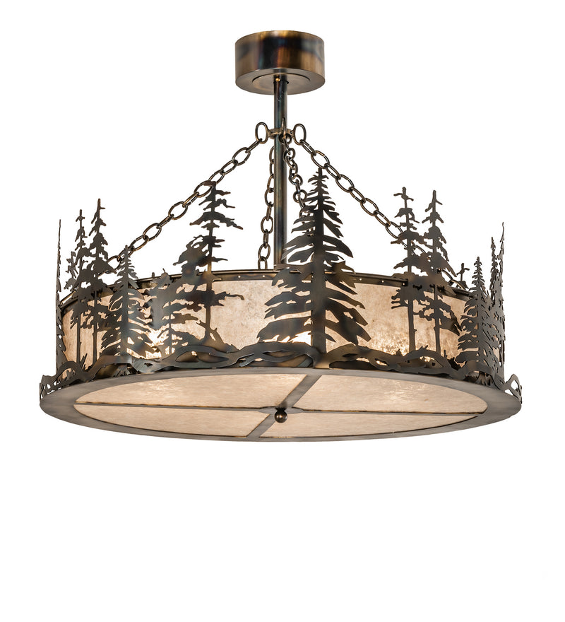 Meyda Tiffany 241418 Four Light Pendant, Light Burnished Antique Copper