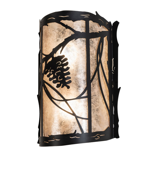 Meyda Tiffany 241457 Two Light Wall Sconce, Solar Black