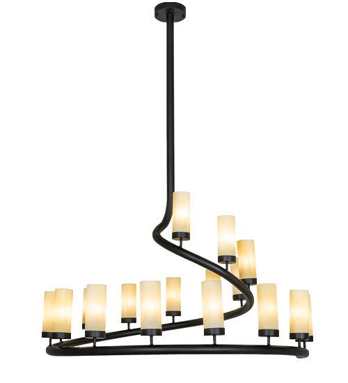 Meyda Tiffany 241777 17 Light Chandelier, Flat Black