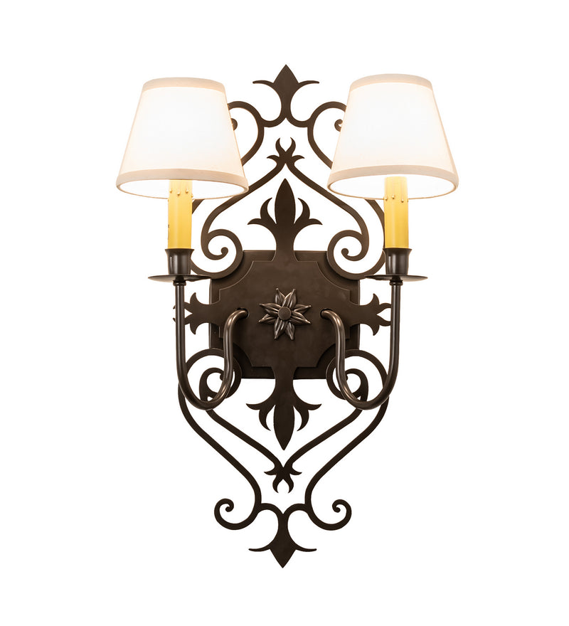 Meyda Tiffany 241821 Two Light Wall Sconce, Timeless Bronze