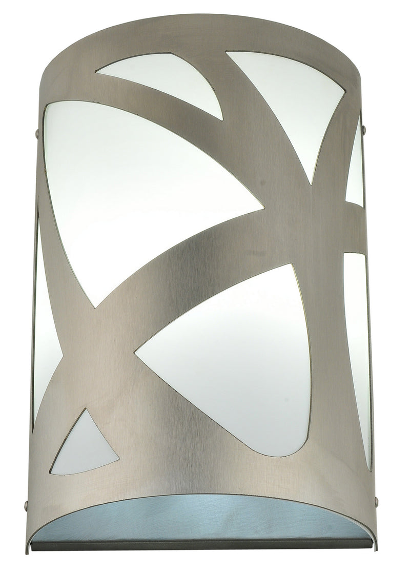 Meyda Tiffany 241879 Two Light Wall Sconce, Brushed Stainless Steel