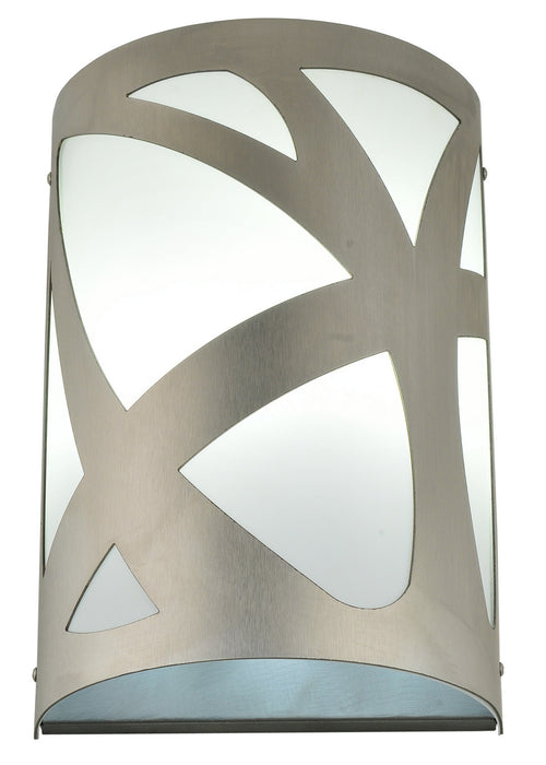 Meyda Tiffany 241879 Two Light Wall Sconce, Brushed Stainless Steel