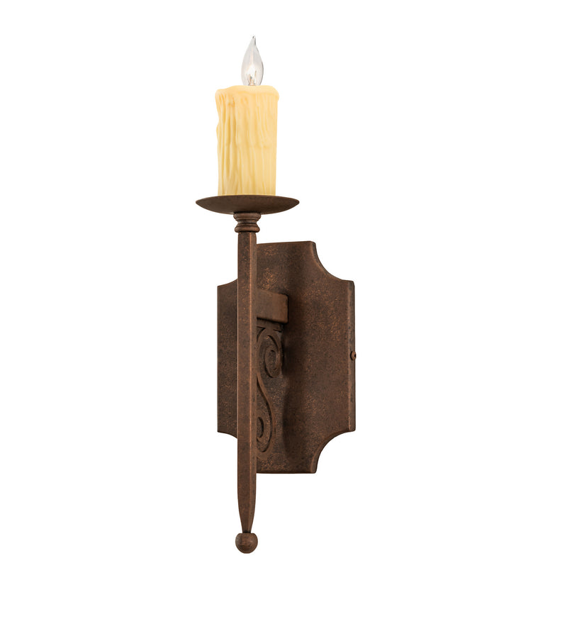 Meyda Tiffany 242077 One Light Wall Sconce, Antique Rust