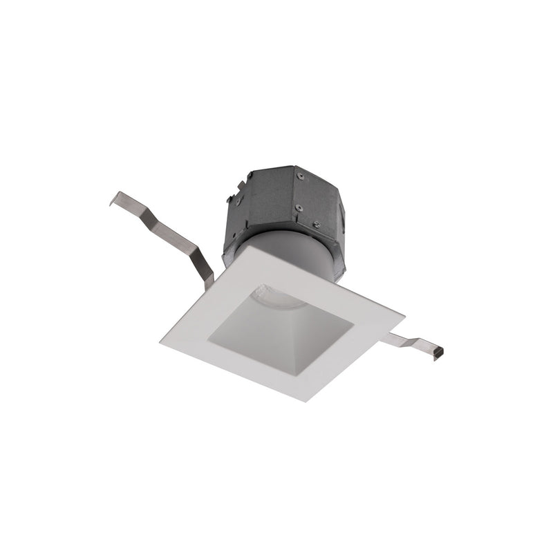 W.A.C. Lighting R4DSDR-F9CS-WT 4"Remodel Square Downlight 5CCT, White