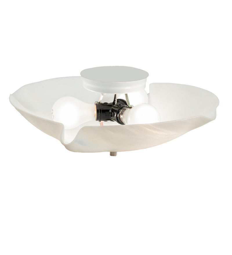 Meyda Tiffany 242094 Three Light Flush Mount, Brushed Nickel