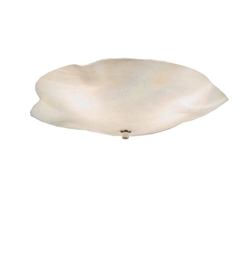 Meyda Tiffany 242094 Three Light Flush Mount, Brushed Nickel