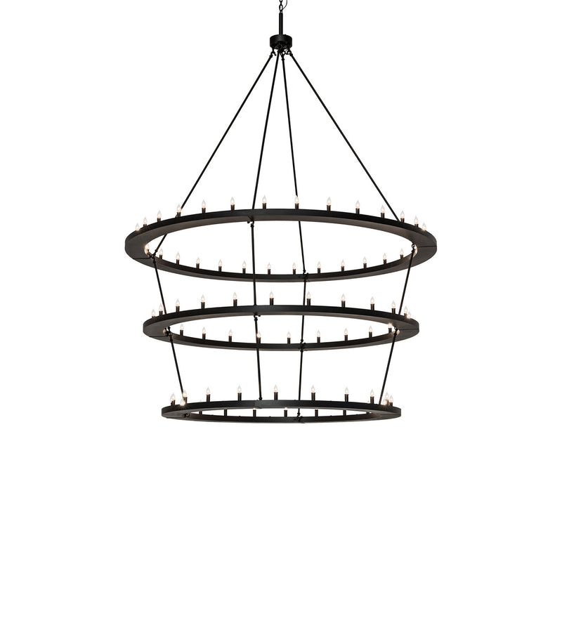 Meyda Tiffany 242175 LED Chandelier, Textured Black