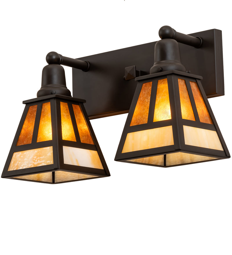 Meyda Tiffany 242401 Two Light Vanity, Oil Rubbed Bronze