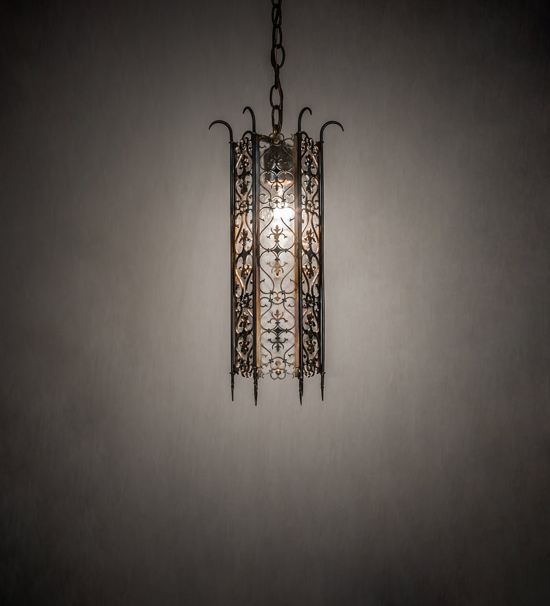 Meyda Tiffany 242556 One Light Mini Pendant, Hand Rubbed Iron