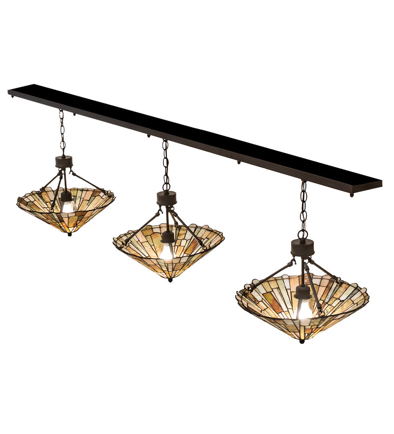 Meyda Tiffany 242567 Three Light Island Pendant, Oil Rubbed Bronze