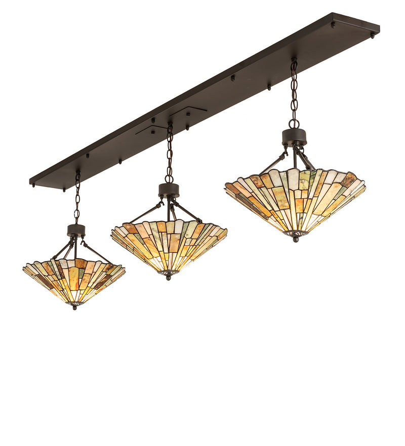 Meyda Tiffany 242567 Three Light Island Pendant, Oil Rubbed Bronze