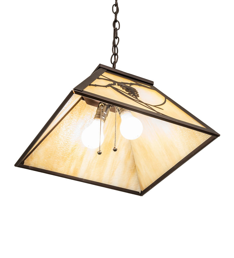 Meyda Tiffany 242639 Two Light Pendant, Mahogany Bronze