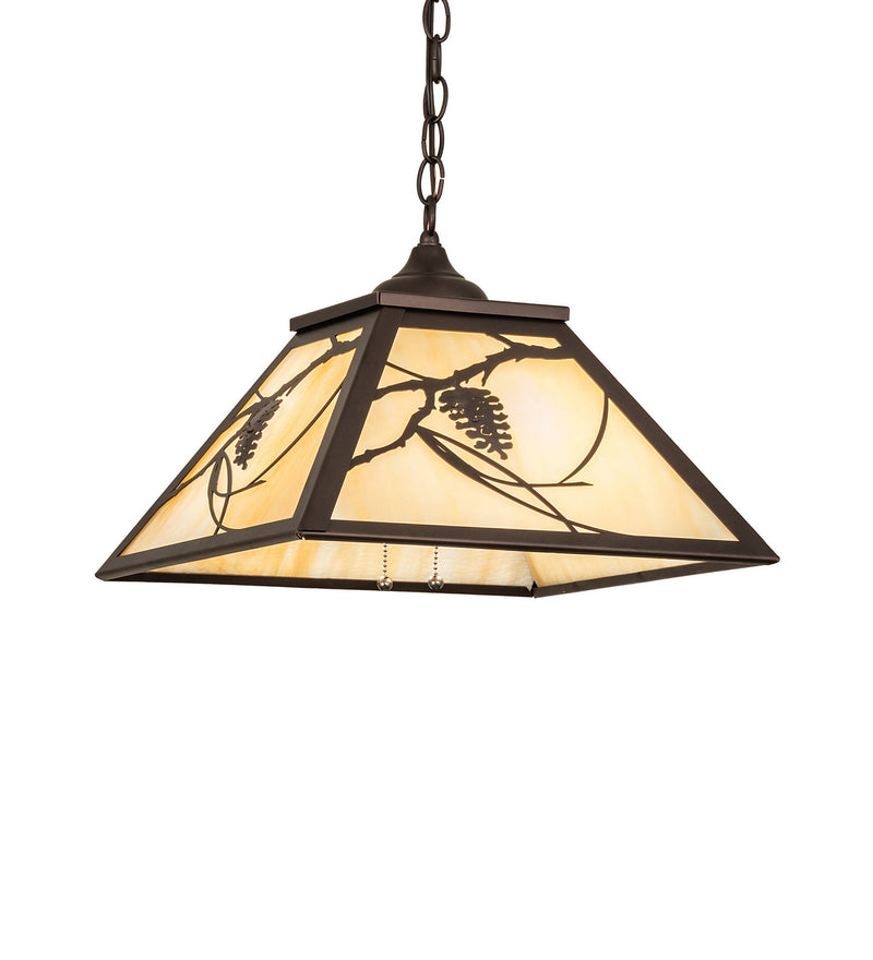 Meyda Tiffany 242639 Two Light Pendant, Mahogany Bronze