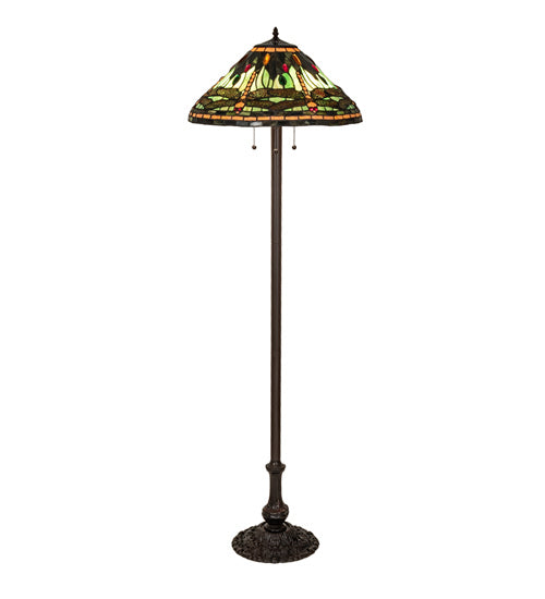 Meyda Tiffany 242786 Three Light Floor Lamp, Mahogany Bronze