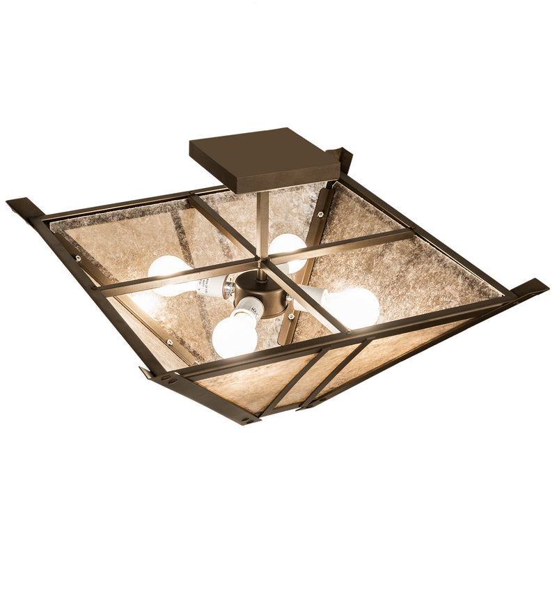 Meyda Tiffany 242901 Four Light Semi-Flushmount, Tyler Bronze