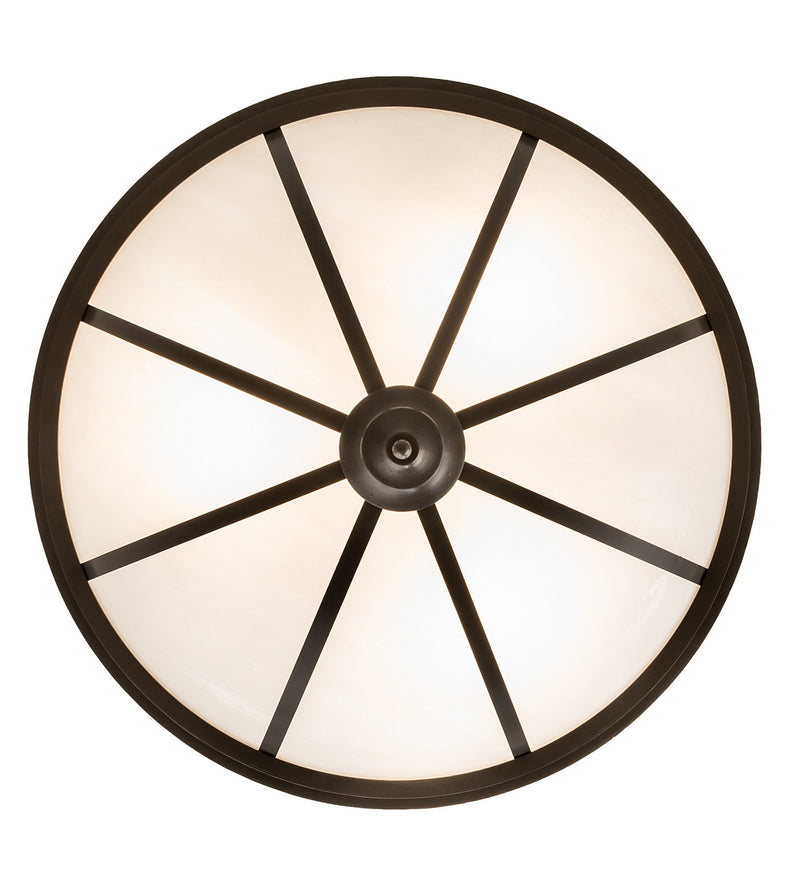 Meyda Tiffany 243033 Three Light Semi-Flushmount, Bronze