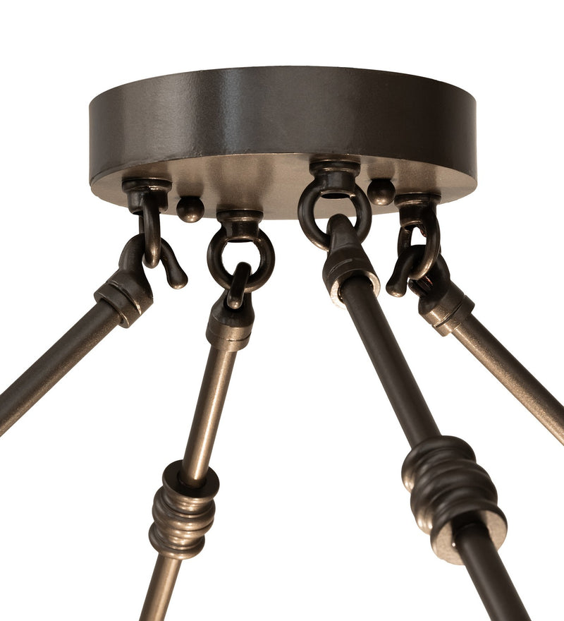 Meyda Tiffany 243033 Three Light Semi-Flushmount, Bronze
